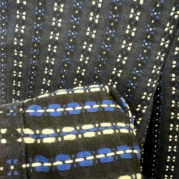 Brand New Madewell Size 10 Embroidered Straight Pants blue and white - Picture 5 of 6